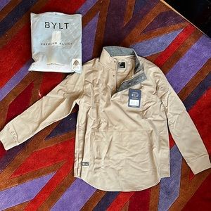 Bylt Basics Brown Quarter Zip Sz M NWT